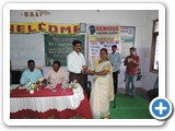 Sree Shanthi Anand Vidyalaya school Coordinator giving momentum to Dr. C. Arulvasu, ENVIS Coordinator
